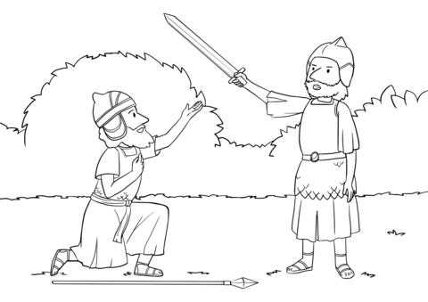 Joshua Fall Facedown Before The Commander Of The Army Of The Lord Coloring Page